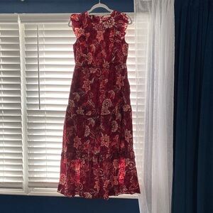 Banjanan Red Floral Maxi Dress
